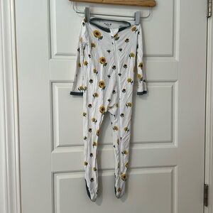 Kyte BABY Sunflower Print Zipper Onesie